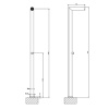 Душевая стойка Gessi Outdoor 63201#299 черный