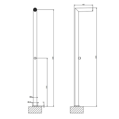 Душевая стойка Gessi Outdoor 63201#299 черный