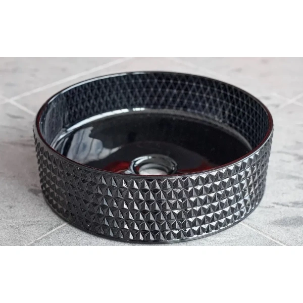 Раковина-чаша CeramaLux GL03A 36x36 см, накладная, черный