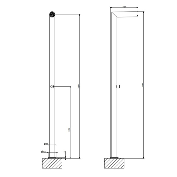 Душевая стойка Gessi Outdoor 63201#299 черный