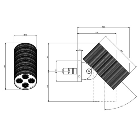 Верхний душ Gessi 316 57241#239 сталь