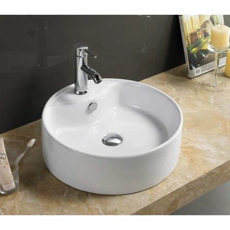 Раковина-чаша CeramaLux 7026B 41x41 см, накладная, белый