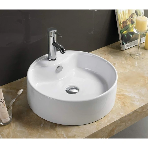 Раковина-чаша CeramaLux 7026B 41x41 см, накладная, белый