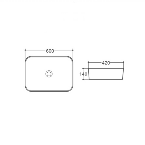 Раковина Vincea 60 см VBS-304 белый