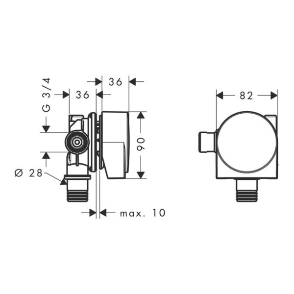 Излив на ванну hansgrohe Exafill 58112000