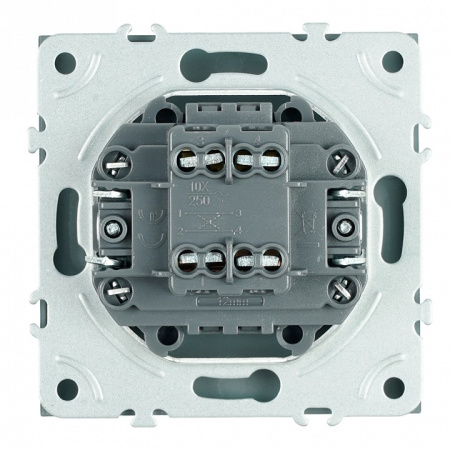 Переключатель перекрестный одноклавишный без рамки Stekker Эмили 49923