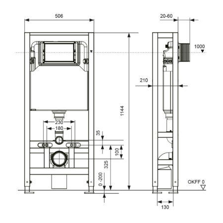 Инсталляция для унитаза Tece TECEspring S500393