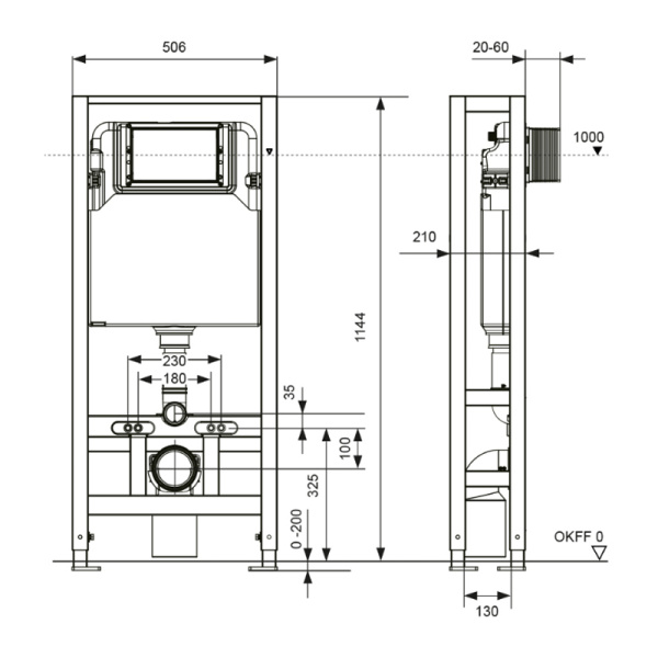 Инсталляция для унитаза Tece TECEspring S500393