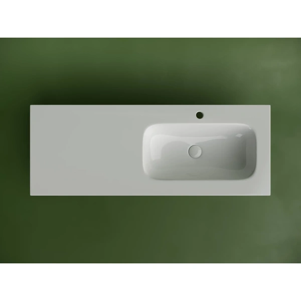 Раковина Ceramica Nova Grace CN7021 121x45,7 см R, накладная, белый