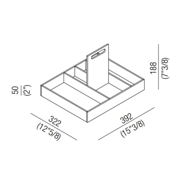 Подставка для ящиков Agape Puzzle ALEG540GR серый