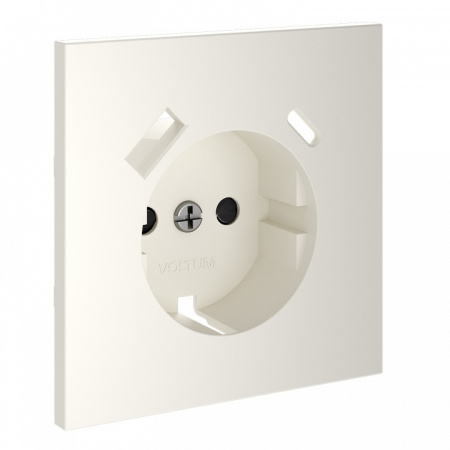 Накладка для розетки с заземлением и со шторками и 2хUSB type A и C Voltum S70 VLS001013