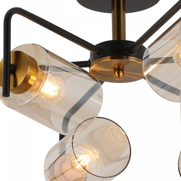 Люстра на штанге ILLUMICO IL8248-6COU-79 BK GD