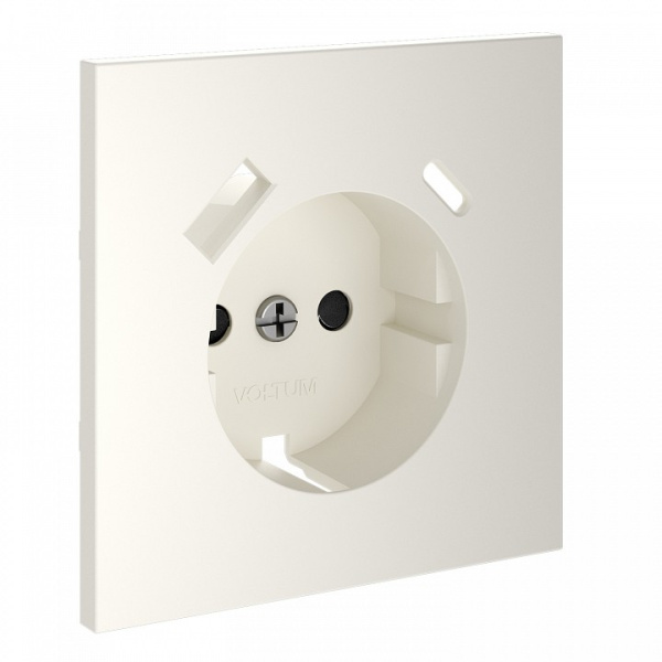Накладка для розетки с заземлением и со шторками и 2хUSB type A и C Voltum S70 VLS001013