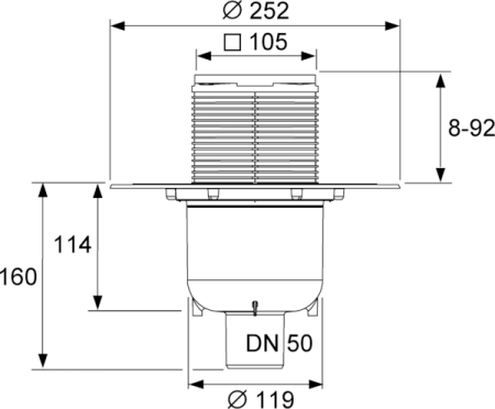 Трап Tece Drainpoint 3601300 прямой
