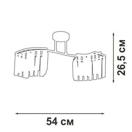 Накладной светильник Vitaluce V5884 V5884-0/2PL