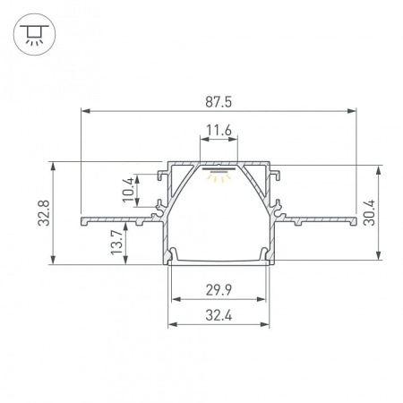 Профиль встраиваемый Arlight LINIA32 058472