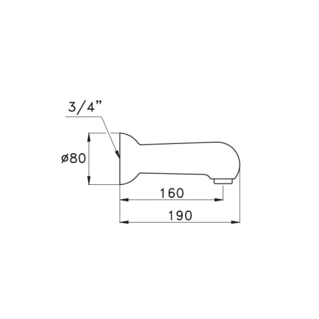 Излив для ванны Stella Roma RM 09000 CR00