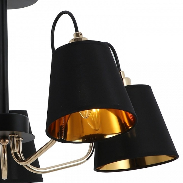 Люстра на штанге ILLUMICO IL6120-5COU-79 BK GD
