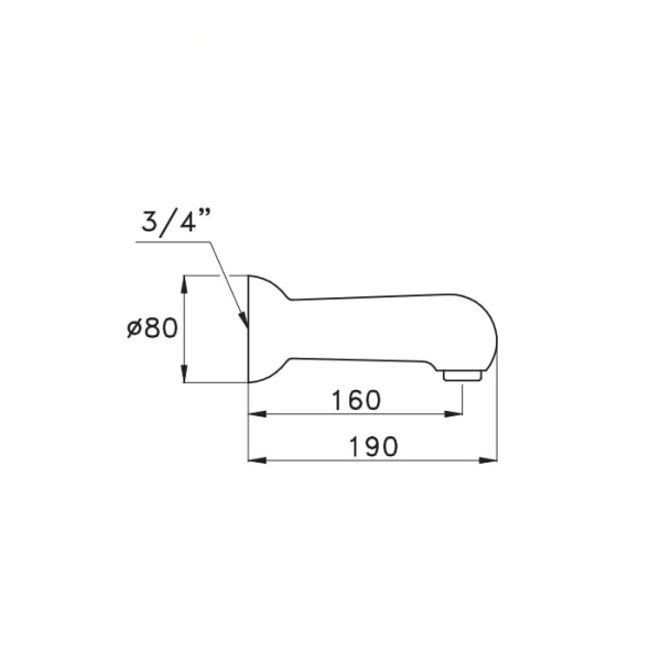Излив для ванны Stella Roma RM 09000 CR00