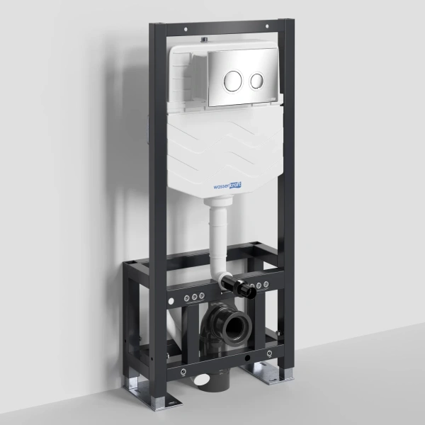 Инсталляция для унитаза WasserKRAFT Dill 61 61TLT.010.ME.CH01 с кнопкой смыва, хром