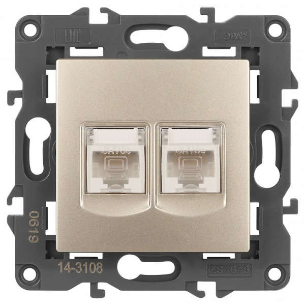 Розетка Ethernet RJ-45 без рамки Эра Эра Elegance 14-3108-04