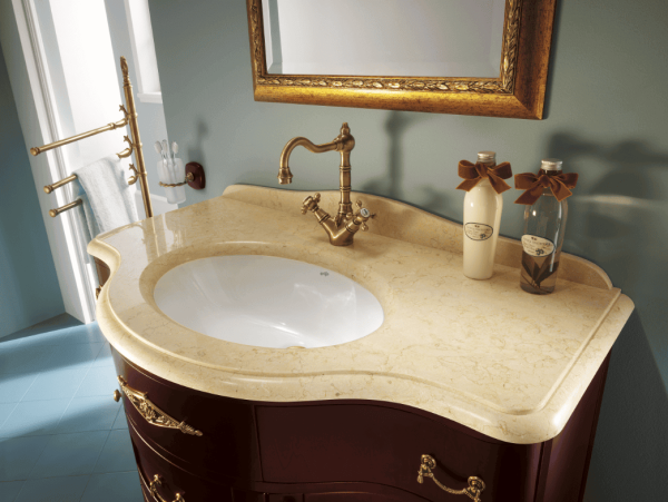 Тумба с раковиной Bagno Piu Palladio 110 матовый палисандр/сильвия оро