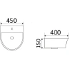 Раковина CeramaLux 78370A 45x40 см, подвесная, белый