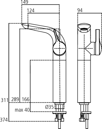 Смеситель для раковины Ideal Standard Melange A4266AA