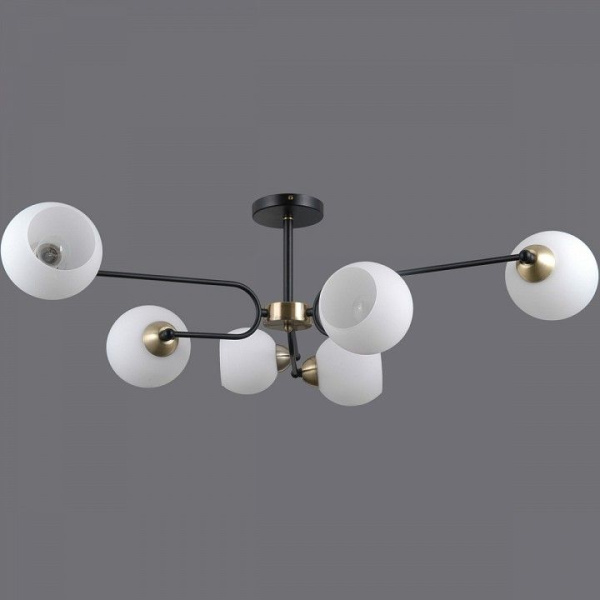 Люстра на штанге ILLUMICO  IL0249-6CSQ-79 BK AB