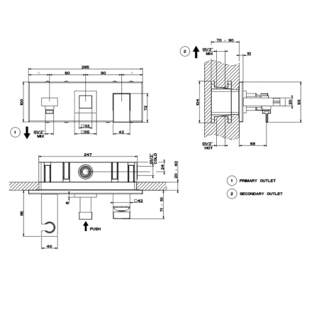Смеситель для раковины Gessi Rettangolo 44910#031