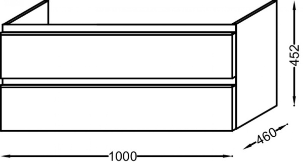 Тумба под раковину 100 см Jacob Delafon Vox EB2026-RA-E10 квебекский дуб