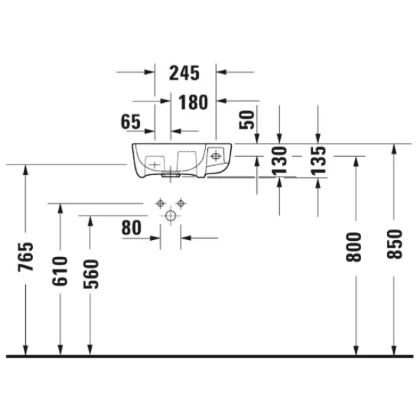 Раковина 40x22 см Duravit ME by Starck 0717400000
