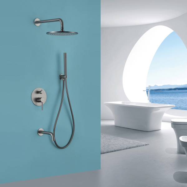 Душевой комплект Abber Wasser Kreis AF8117NG никель