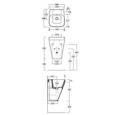 Раковина Simas Baden Baden 40 BB13bi*1