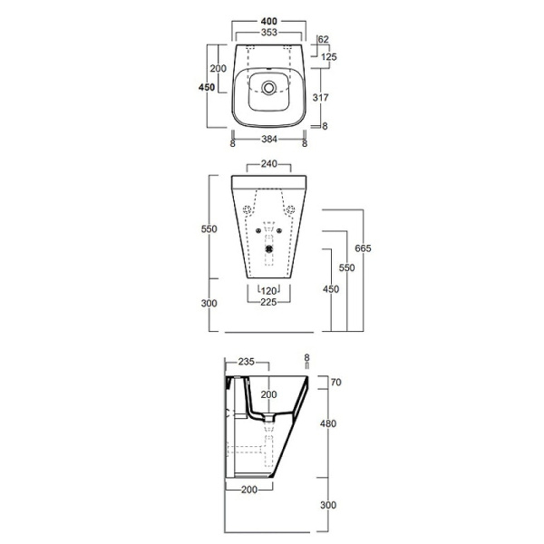 Раковина Simas Baden Baden 40 BB13bi*1