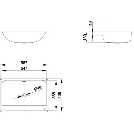 Раковина Bette One 58x40 A136-000