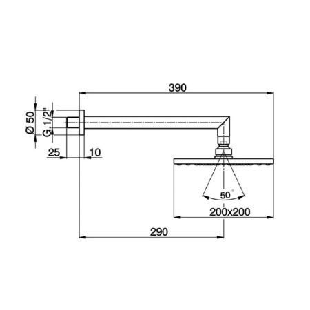 Верхний душ Cisal Shower DS01326021