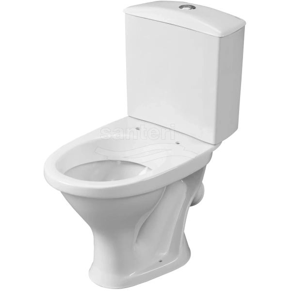 Унитаз-компакт Santeri West 1.P201.8.S00.00B.F (4607143310841) косой выпуск, с сиденьем, белый