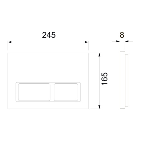 Клавиша смыва Tece TECEspring 9940203 белый глянцевый
