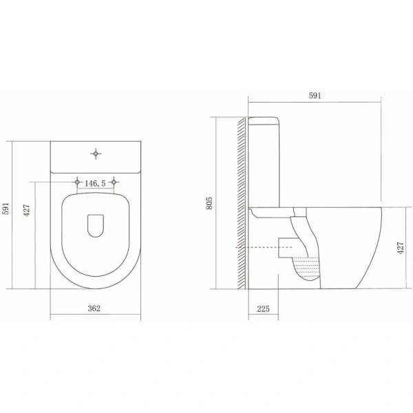 Унитаз-компакт Aquatek Оберон AQ1273S-00 безободковый, с сиденьем микролифт, белый