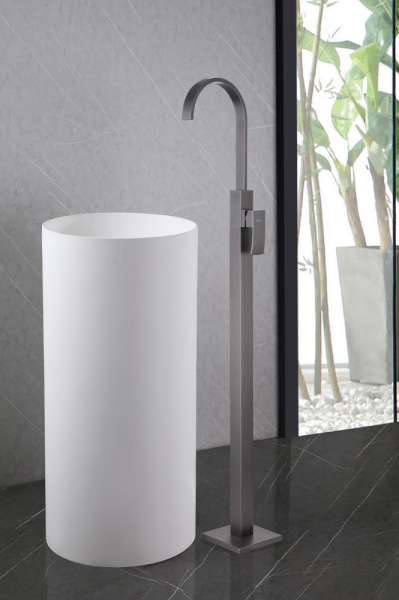 Смеситель для раковины Abber Wasserfall AF8640NG напольный никель