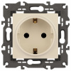 Розетка с заземлением и со шторкой, без рамки Эра Эра Elegance 14-2102-02