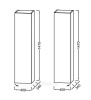 Пенал Jacob Delafon Rythmik EB1850G-E70