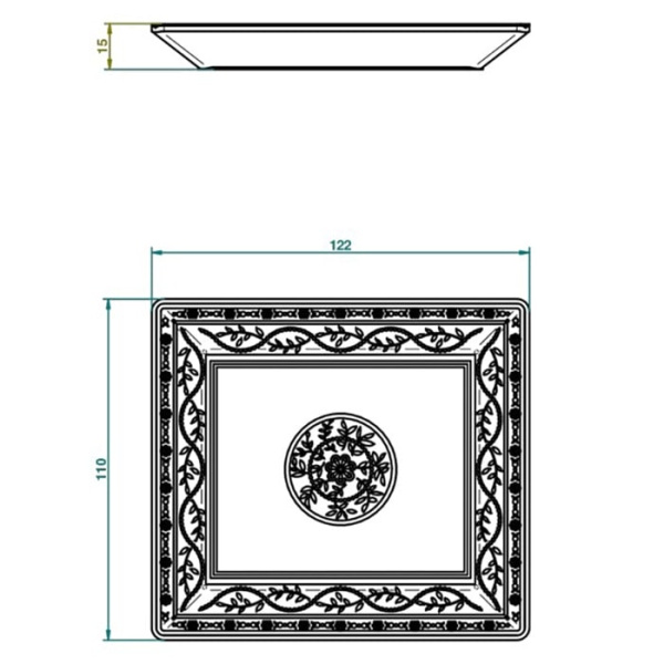 Поднос THG Marquise blanc dcor Platine A7G.A02.4612 белый