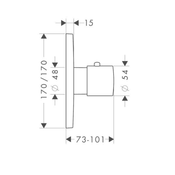 Внешняя часть термостата для душа Axor Citterio M 34715000