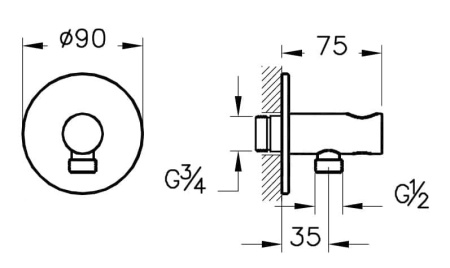Душевая система Vitra Origin A4926636EXP черный