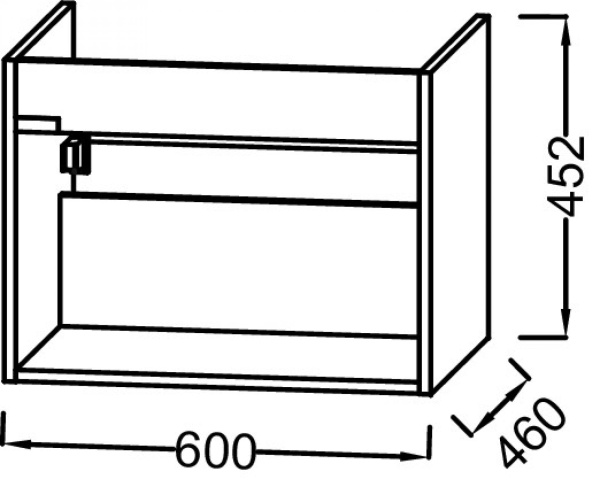 Тумба под раковину 60 см Jacob Delafon Vox EB2033-N18 белый