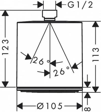 Верхний душ hansgrohe Pulsify 24130000 хром