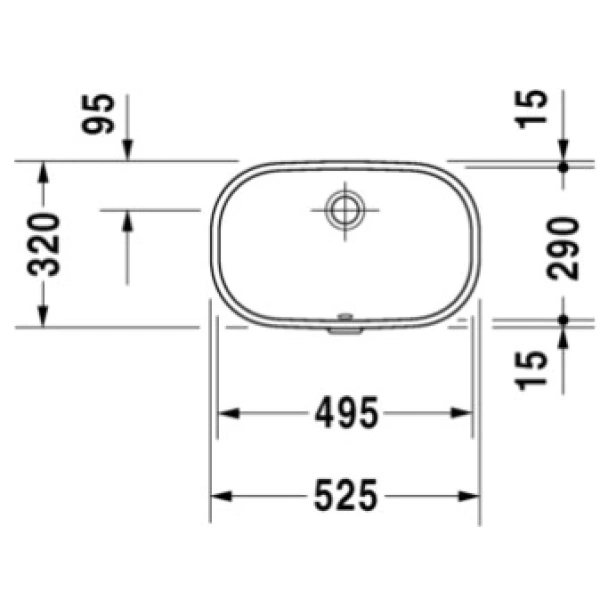 Раковина 52,5x32 см Duravit D-Code 0338490000