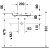 Раковина 50x40 см Duravit 2nd Floor 0790500000